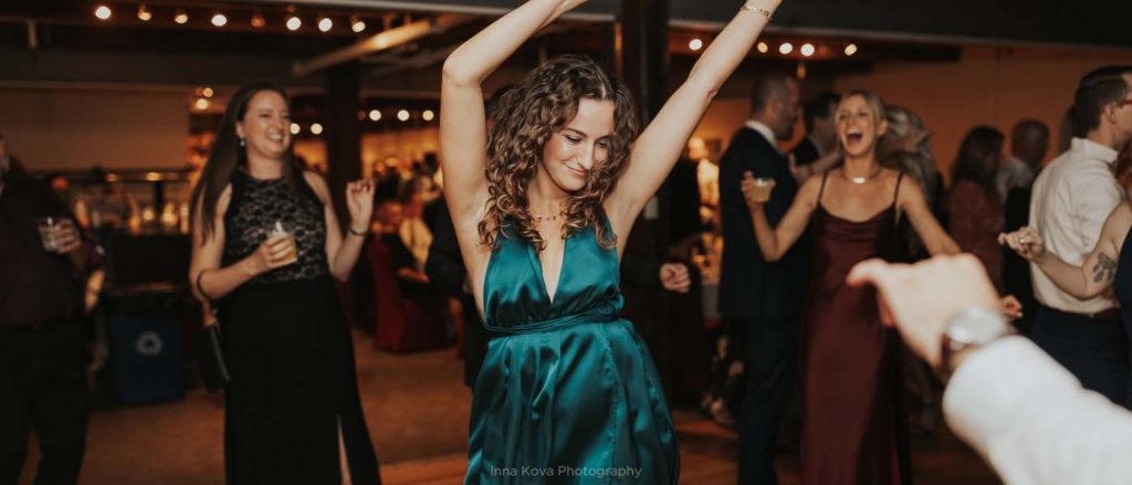 woman dancing at reception