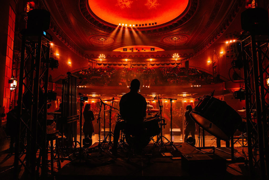 Drummer on Frauenthal stage during performance